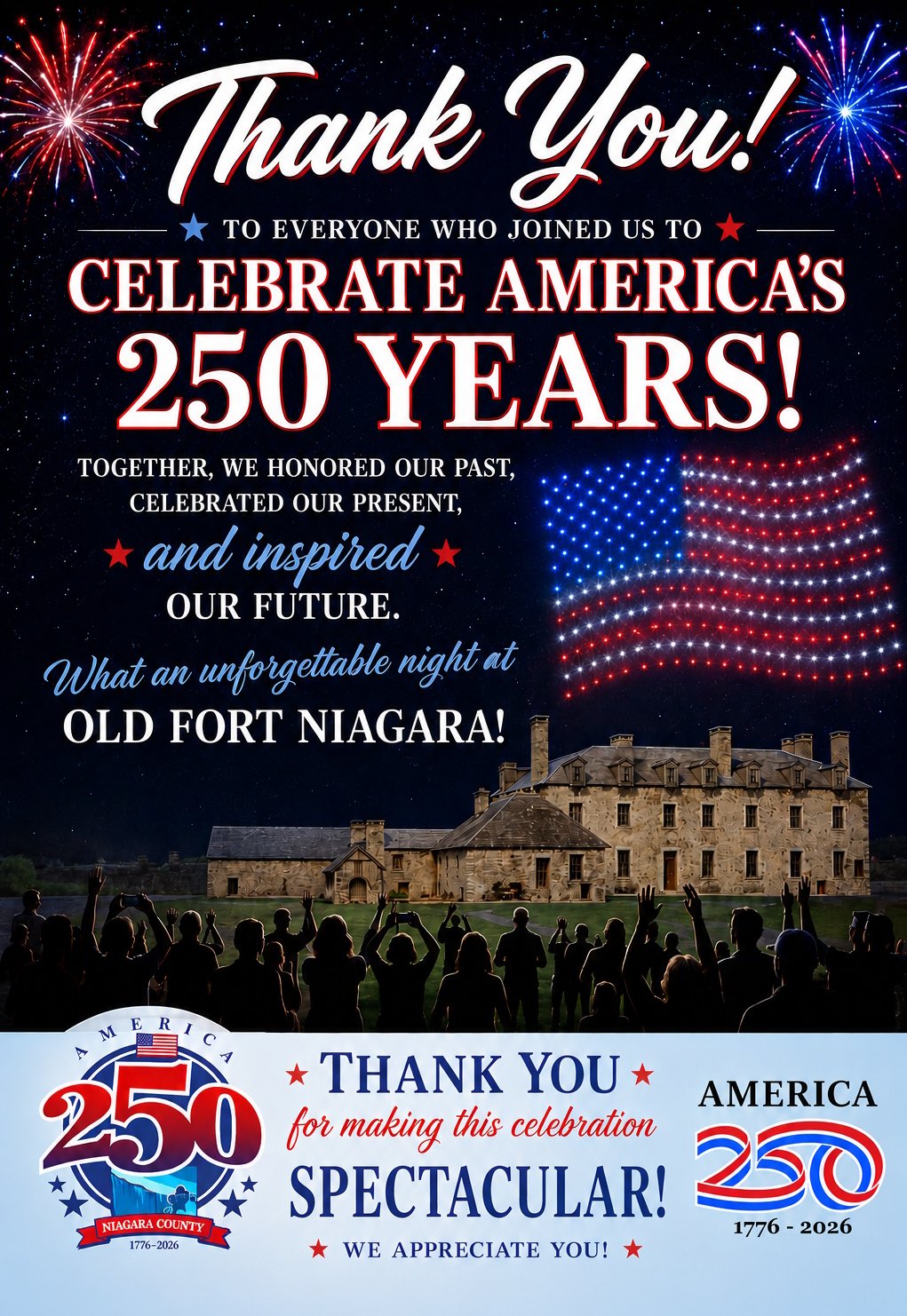 August 1, 2026 Niagara USA 250 Event at Old Fort Niagara Graphic 